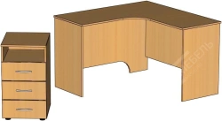 Corner table with a cabinet StU-1 side table
