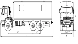 Laboratory truck, model 675524, on chassis KAMAZ 5350-D5, according to TU 29. 10. 59-002-63119966-2017