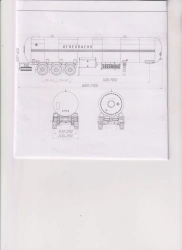 Semi-trailer-tanker PPTST-SPG1-3, type P3, modification 96833-0000010-09 ( with pump). Axial unit AGOS-3-GT7-00.00.000-01 or