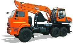 Single-bucket excavator E195A with backhoe engine D-245S