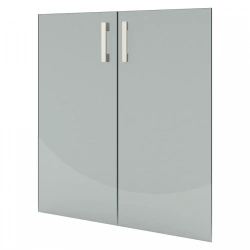 Transparent glass doors A-302.C (set of 2 pcs.)