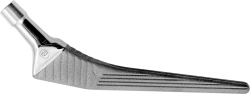 NS M stem, non-cemented. Size/Length: 9/130mm; 10/140mm; 11/145mm; 12/150mm; 13/155mm; 14/160mm; 15/165mm; 16/170mm; 18/180.
