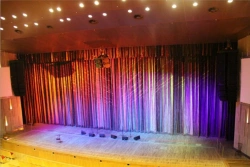 Textile products TM VERA for decoration of the stage, auditorium, interiors: Stage clothes. Type intermission curtain w