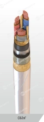 Power cable with copper conductors with paper insulation impregnated with viscous or non-flowing composition for voltage 6, 10 k