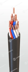 Control cable with copper conductors insulated with polyvinylchloride plasticate of reduced fire hazard for voltage up to 66kV