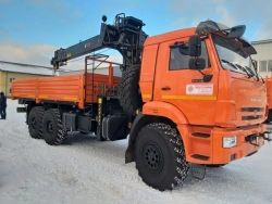 Flatbed truck with CMU (VM10L74M; CMU-150, CMU-150 with non-swivelling working platform, CMU-150 with swivelling working platfor