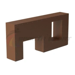 Obstacle course element Wall with two breaches