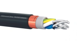 Power cables for voltage from 0,66 to 1 kV with insulation made of cross-linked polyethylene of reduced fire hazard, with reduce