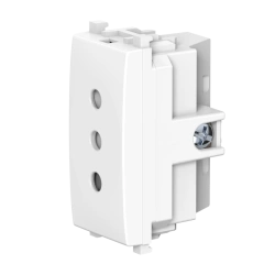 CADUCEUS ALING Experience + antibacterial Flush-mounted socket outlet without grounding with blinds 10A, 250V~, 1M, white, art.