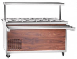 Refrigerated high-temperature display counter with neutral cabinet PVV(H)-70PM-01-NSh (Kashir.)