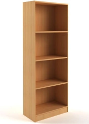 Office shelving unit with open shelves