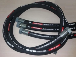 High pressure hose DN8 of 250-150000mm length with working pressure up to 300MPa with connecting non-disconnectable fittings (wi