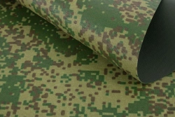 Synthetic camouflage fabric with polymeric silicon-organic coating