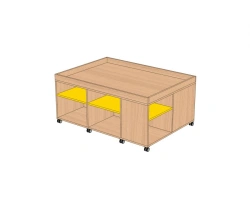 Game table - 2 with vertical sides SI2-B