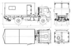 Trucks trucks mod. 4795P1, 4795P4 without CMU on the basis of KAMAZ chassis mod. 43502-D5