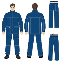 Men's suit (jacket, trousers) for protection against thermal risks of electric arc with incident energy value of 32.0 cal/cm2 (4
