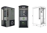 Automatic machine for acceptance of different containers OUT Basis TRVM