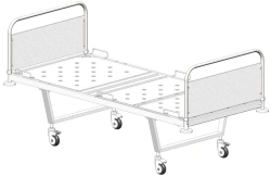 KF3-01-"MSC" (MSC-103DM) - Functional bed, on wheels, metal backrests with decorative insert made of light chipboard, bed - stee