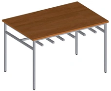 Metal-framed dining table