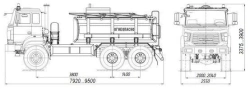 Oilfield tank truck ACN 4680L5 on chassis URAL 55571-4151-78, 55571-4151-80, 55571-4151-82