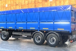 Flatbed trailer type MDO432, modification 878562 on axle MD.?1?2050?12??120?16 (single axle) or on axle MD.?2?1850?12??120?16,