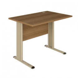 Computer desk on metal frame