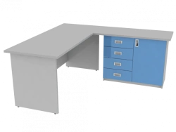 Corner table with drawer 1700x1800x750mm (WxHxH)