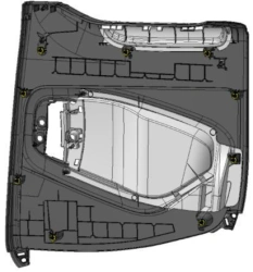 Left rear door trim assembly 98011256ZD