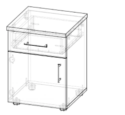Bedside table Eger TE 4 PRN