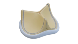 Xenopericardial biological canned heart valve prosthesis mounted on flexible support frame "UniLine" according to TU 9444-01-01-