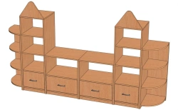 Shelving unit "Two Towers". Model: S-DB