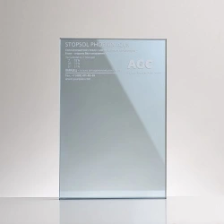 Stopsol Phoenix Azur 6 mm thick hard-coated sun protection glass