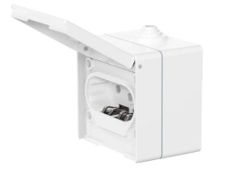 CADUCEUS ALING OG Three-pole socket for open wiring with ceramic base and cover 16A, 440V~, IP55, white, art. 2