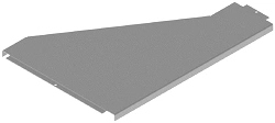 Reduction cover of the left sheet tray KL 000x00 N, with overall dimensions from 200x100 mm to 600x300 mm, with metal thickness