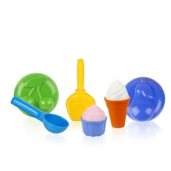 Sand set "Delicious" (4 moulds, scoop, spoon)