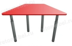 Trapeze table on adjustable legs