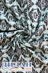 Mixed knitted fabric (50% cotton, 50% polyester) smoothly dyed, printed: fouter.