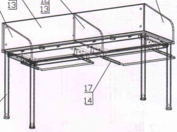 Box on metal frame