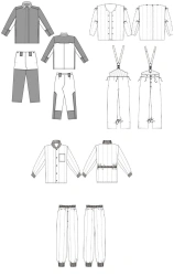 Special protective clothing: a set of men's winter clothing for protection against sparks and splashes of molten metal including