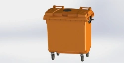 Mobile dustbin 770l Art.26.C19.V/1 (20.804.30.PE; 21.053.30.V/1)