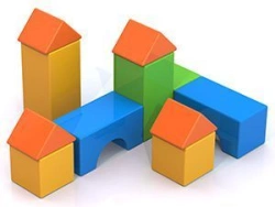 Blow-moulded "Cubes" - 13 (in a grid)