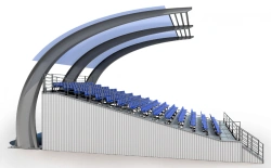 Fast-erecting grandstand with canopy of "TMSBNP" type