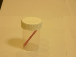 Polymer container for bioassays, disposable, non-sterile-KOP 60ml/B with spoon