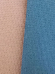 Cotton waffle weave towelling fabric art. 4C2F3 smooth-dyed, h.pl. 225 g / sq.m, width 150 cm, 100% cotton