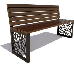 Bench with backrest
