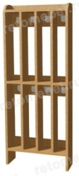 6-seater double-drawer towel rack