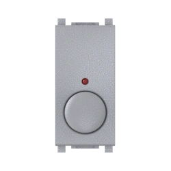 CADUCEUS ALING Experience Rotary push dimmer switch with indication (when dimmer is switched on) 40-300VA, 230V~, 1M, silver