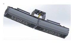 LED luminaire "Industrial Design MTM IoT" CUBIC 100 series Two modules Connection from the ends - 5 degrees Mounting CUB Ts