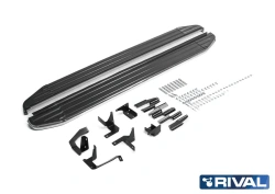 Sill plate "Premium" A180ALP + fixing kit, RIVAL, Hyundai Tucson 2021-, Hyundai Santa Fe 2