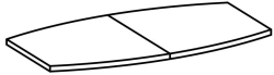 Conference table, table top 12 701 Blackwood series